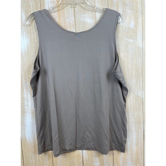 Chico's Sleeveless Shell Tank Top Stretch Pullover Basic Taupe Size 3 (XL) - Picture 2 of 7